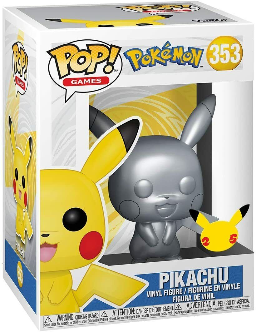 Funko Pop Pokemon #353 Pikachu Metallic Figure